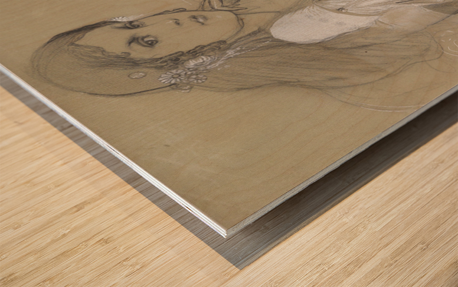 Jaroslava Mucha by Alphonse Mucha Wood print