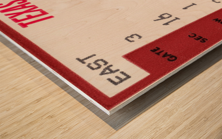 1985 Texas Tech vs. Texas AM Wood print