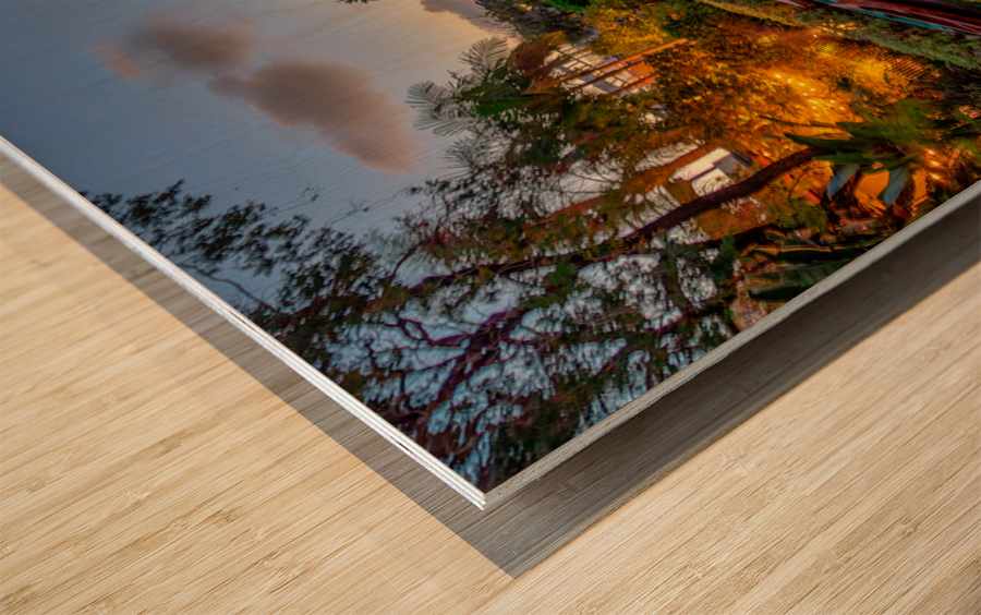 Venice Canal At Twilight Wood print