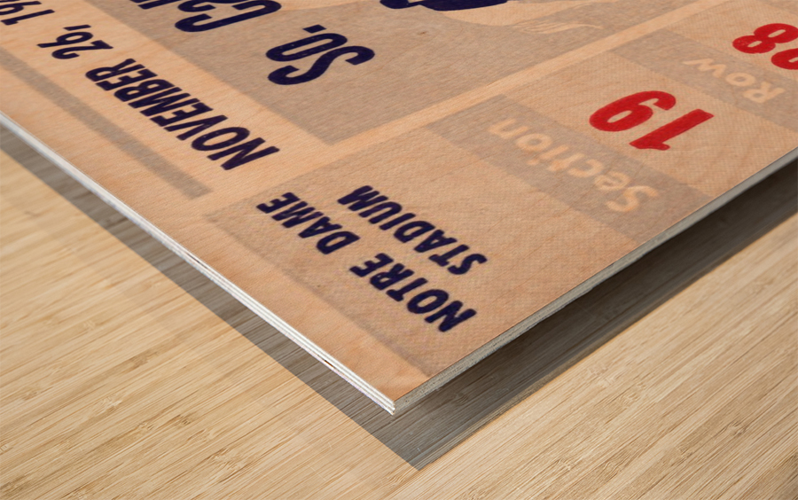 1949 USC Trojans vs. Notre Dame Irish Wood print