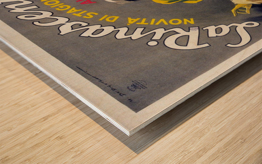 La Rinascente vintage poster Wood print