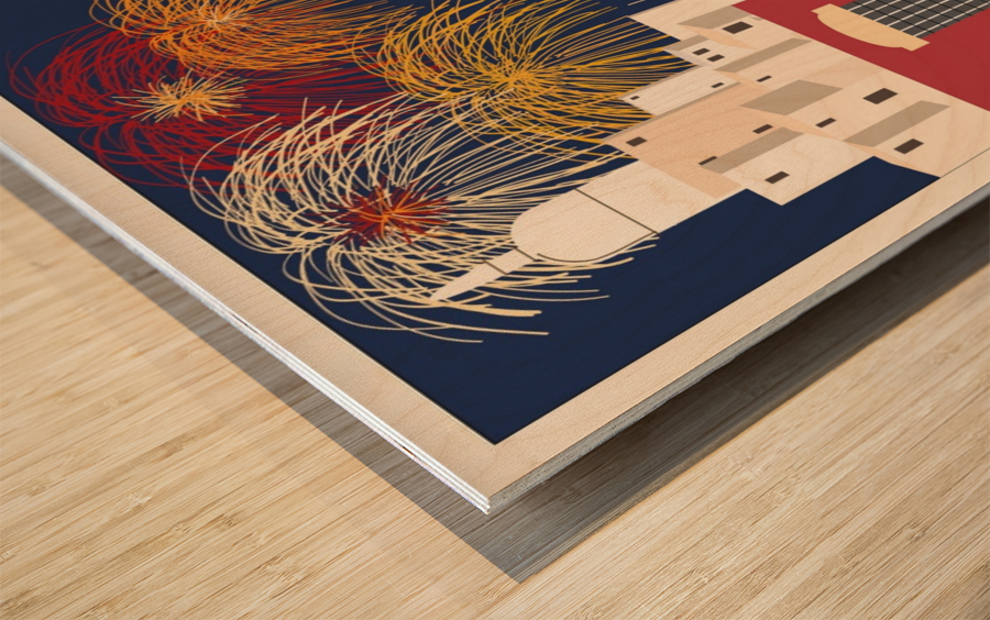 Spain Travel Poster Wood print