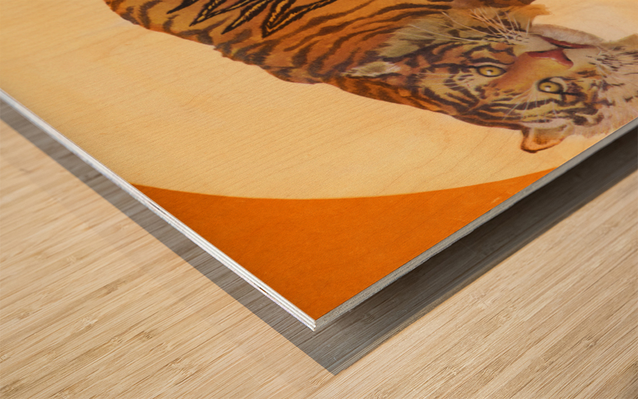 1949 Princeton Tiger Art by Gib Crockett | Row 1 Wood print