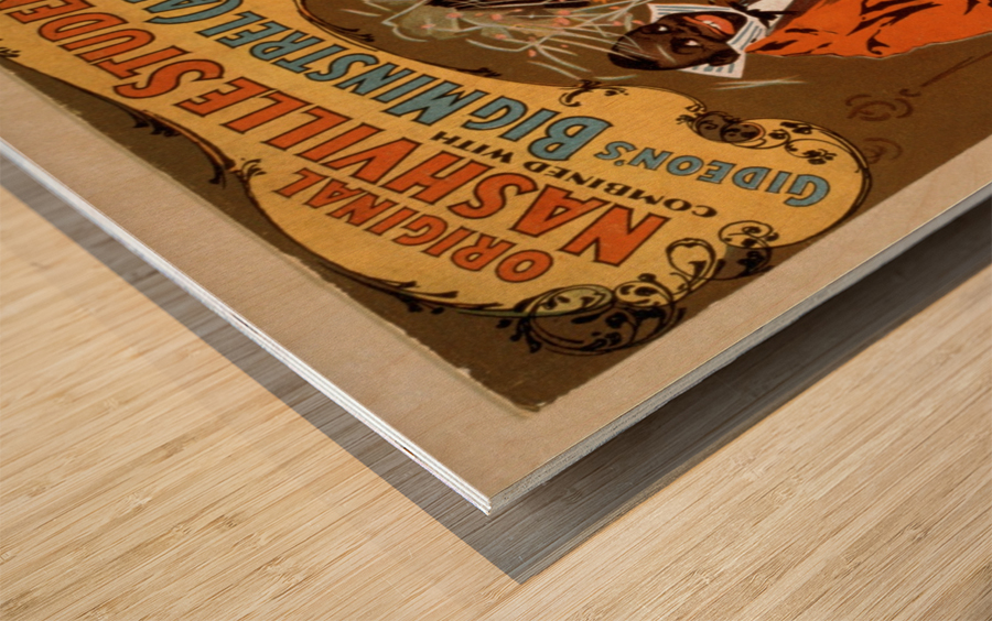 Me and my baby carnival vintage poster Wood print