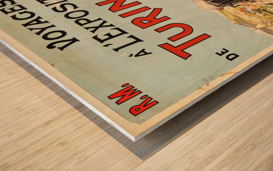 Voyage a LExposition de Turin, Italy Wood print