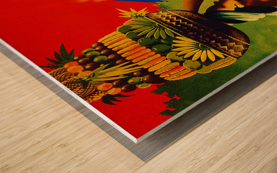 See Bali Girl travel poster Wood print