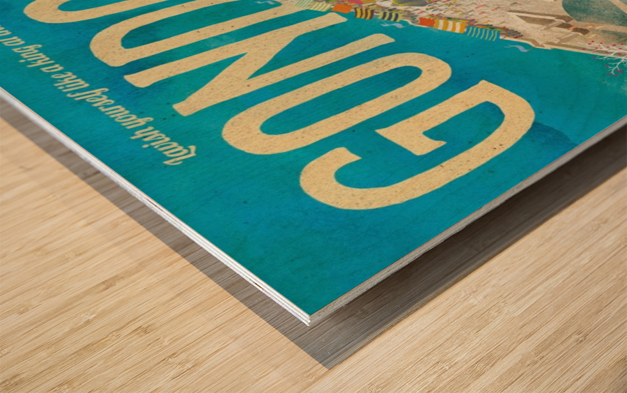 Gondor vintage poster Wood print