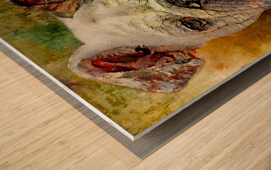 Portrait Of An English Bulldog Wood print