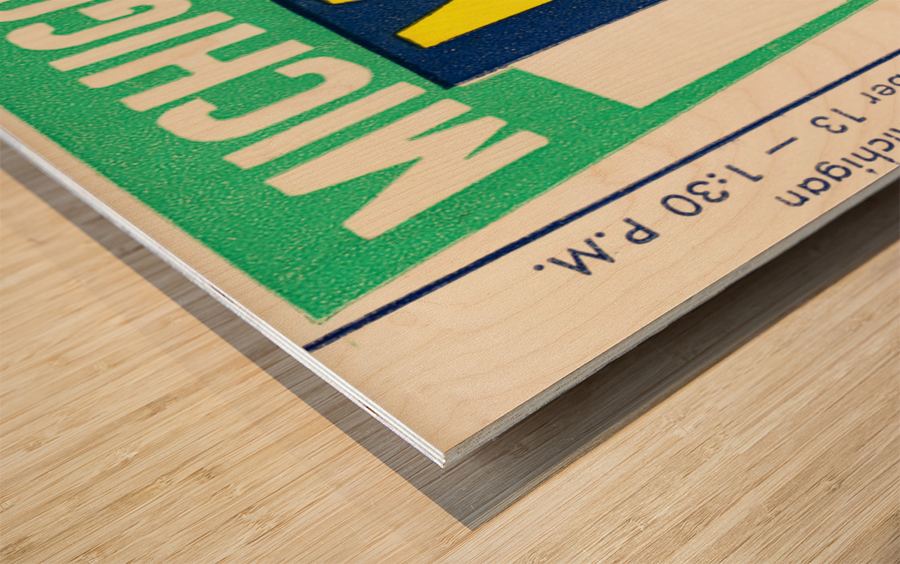 1954 Michigan State vs. Michigan Football Ticket Framed Print Wood print