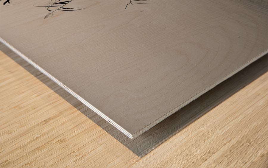 Mist over the lake 2021 Wood print