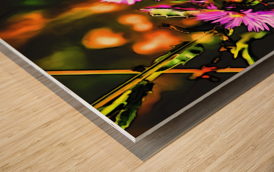 Happy Honey Bee Wood print