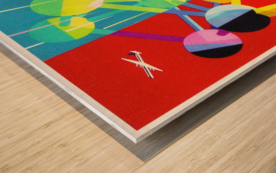 To Belgium by Sabena Belgian World Airlines Wood print