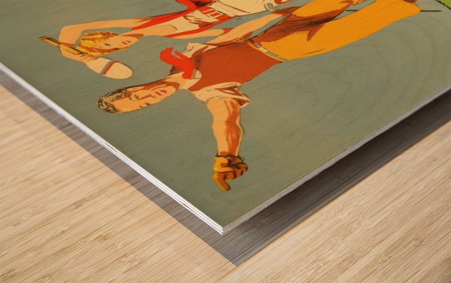 Original vintage poster from 1930 for Mont Revard in Savoie, France Wood print