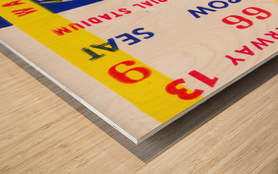 1953 Cal Bears vs. Washington Huskies Football Ticket Art Wood print