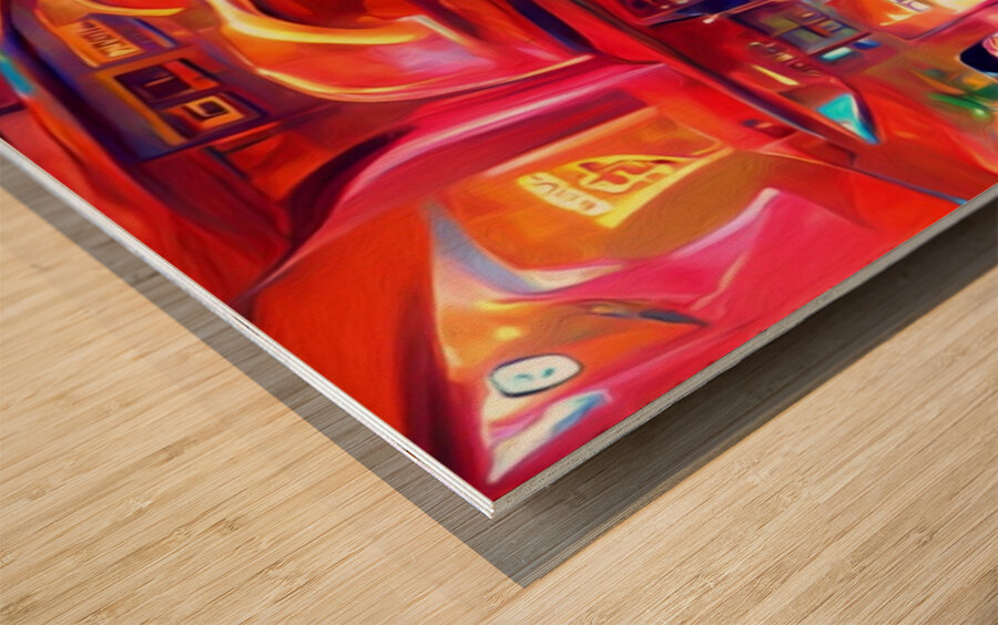 Fun Times At Casino Wood print