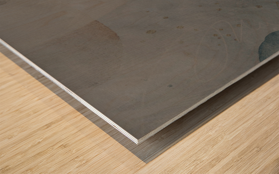 Life Grey II Wood print