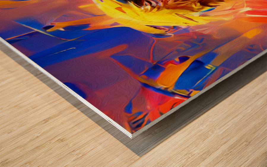 Rock Band Drummer Wood print