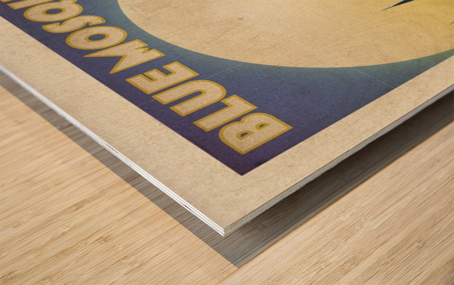 Turkey Blue Mosque Istanbul vintage travel poster Wood print