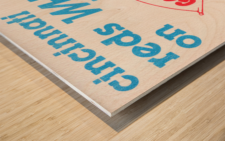 1978 Cincinnati Reds WHIO Radio Ad Wood print