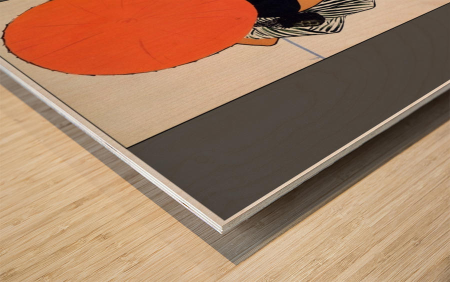 Vintage travel poster for Monte Carlo Beach Wood print