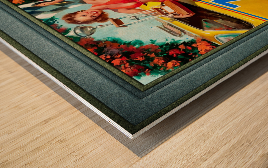 1st Place by Gil Elvgren Remastered Vintage Retro Xzendor7 Art Reproductions Wood print