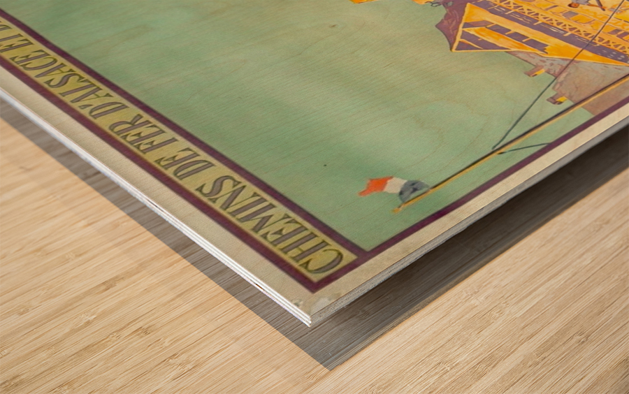 Strasbourg travel poster in 1930 Wood print