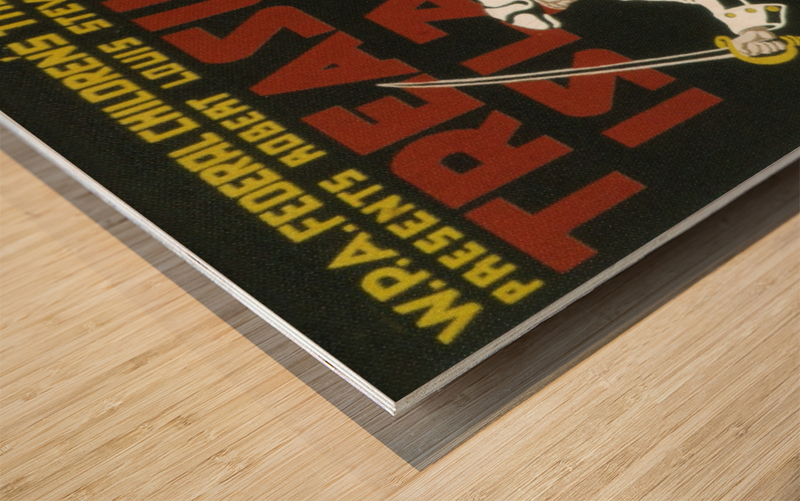 Vintage WPA Poster Treasure Island, 1930 Wood print