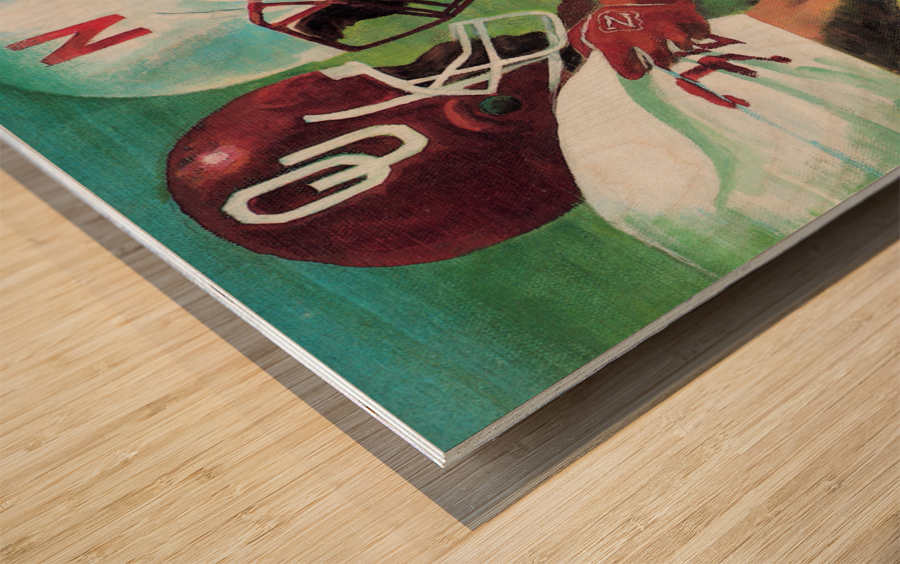 1987 Oklahoma vs. Nebraska Football Art Wood print