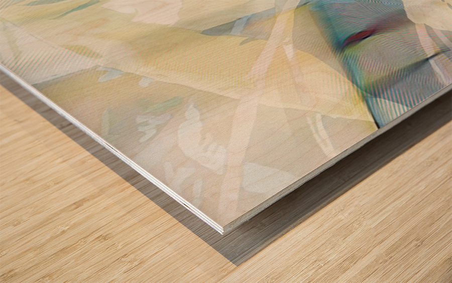 TRIPTYCH LIGHT LEAF A Wood print