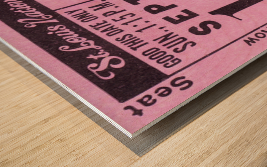 1982 St. Louis Cardinals Ticket Stub Wall Print Wood print