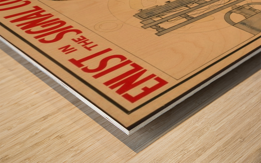 Signal Corps Wood print