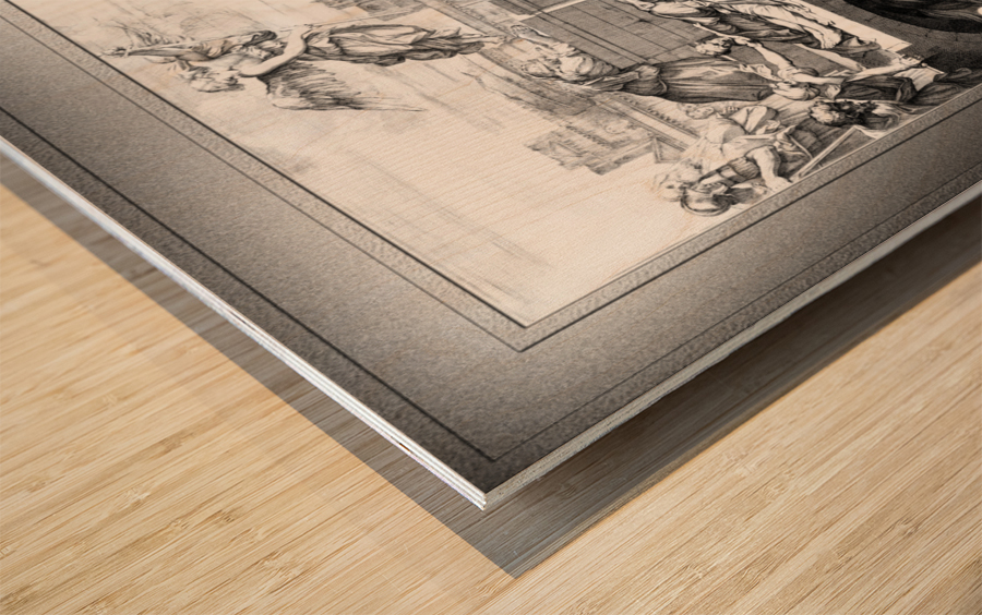 Aegros Curare by Sebastien Bourdon Remastered Xzendor7 Classical Art Old Masters Reproductions Wood print