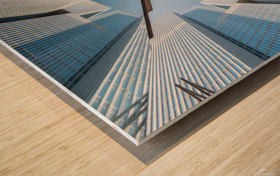 Ancient and modern buildings low angle view rjpg Wood print