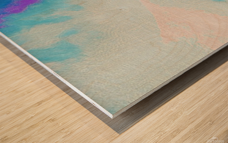 misty sky Wood print