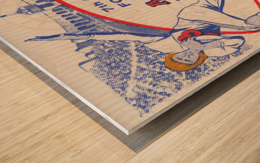 1957 Pro Bowl Football Ticket Canvas Wood print