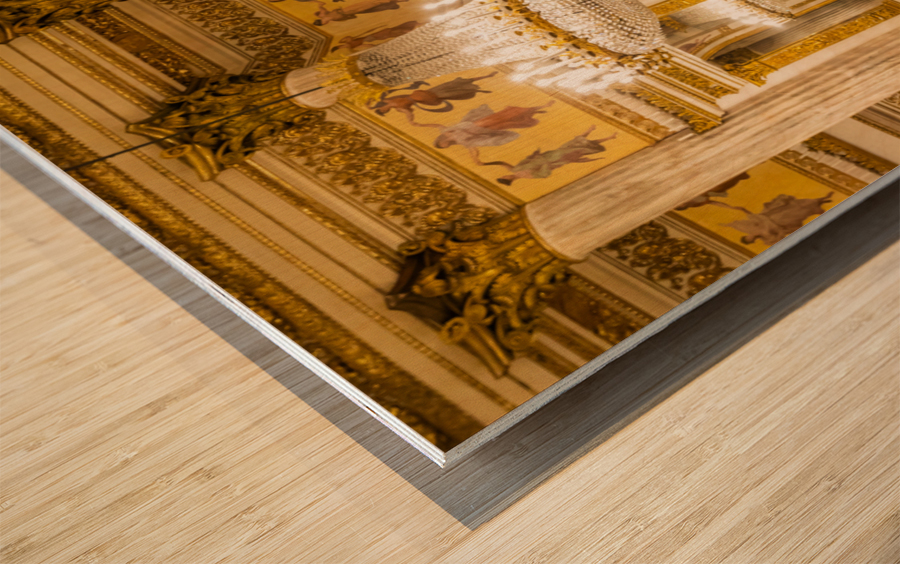 Turin Italy - Circa January 2022: romantic old ballroom interio Wood print