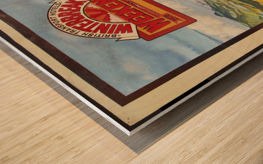 London vintage travel poster for British Railways Wood print