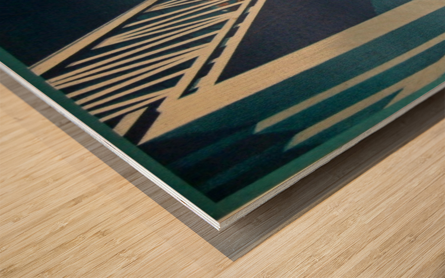 Vintage travel poster for Danish State Railways Wood print