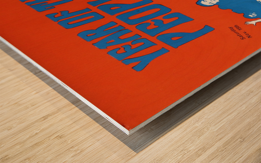 Year of the People March for peace poster Wood print