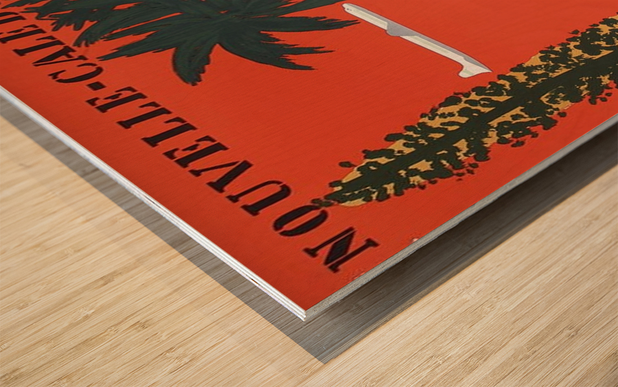 Nouvelle Caledonie TAI vintage travel poster Wood print