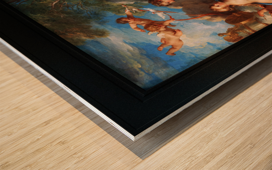 Venus and Adonis by Francois Lemoyne Remastered Xzendor7 Classical Fine Art Old Masters Reproductions Wood print