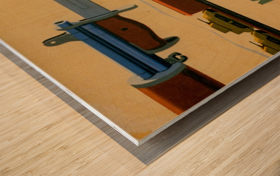 Main line to the Pacific War Southern Pacific vintage poster Wood print