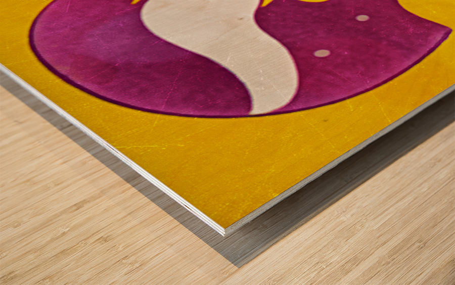 Vintage Minnesota Vikings Football Helmet Art Wood print