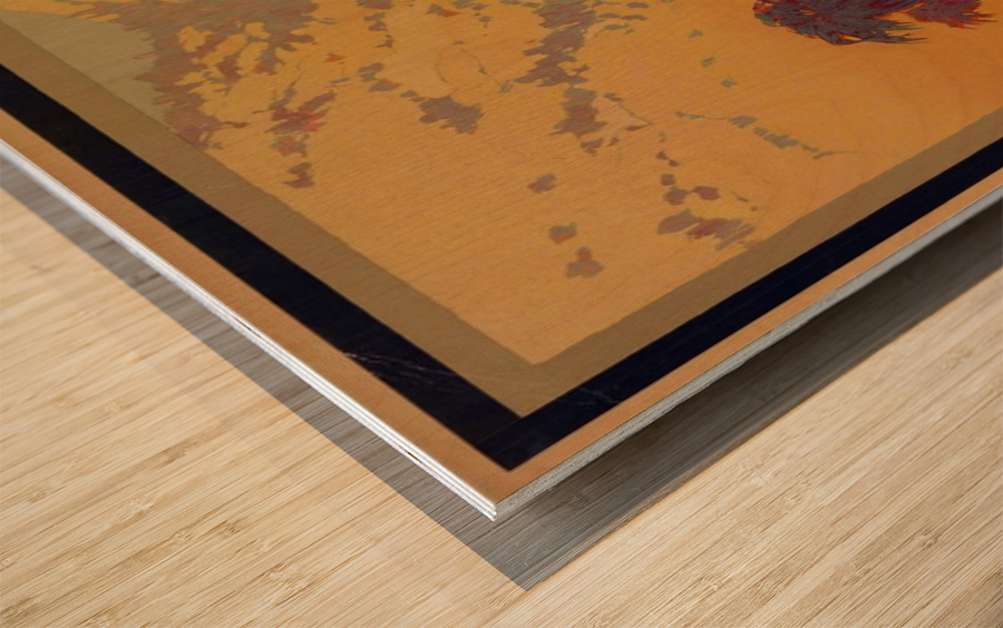 California American Vacation Land Wood print