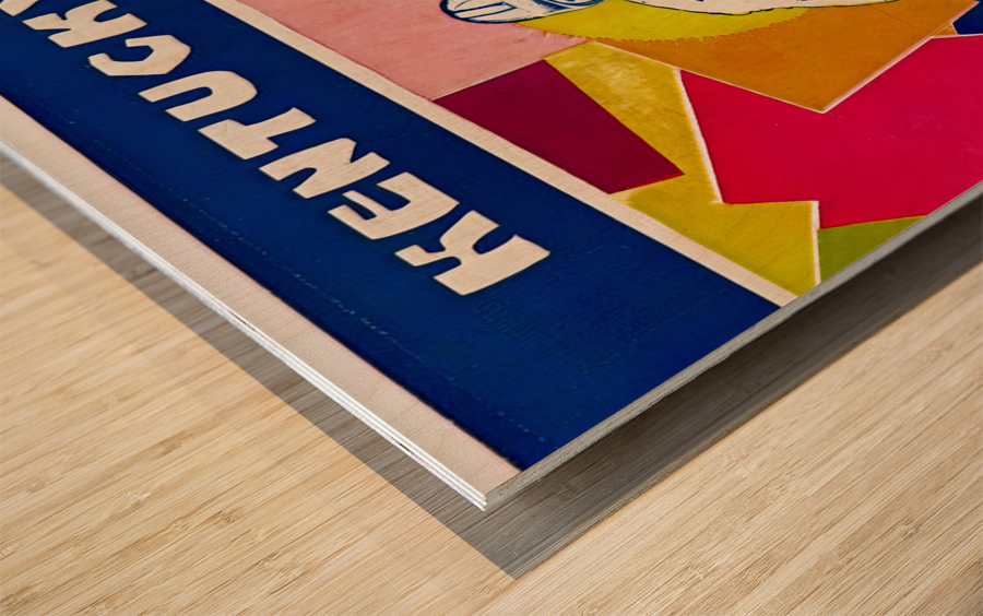 1932 kentucky football art remix Wood print