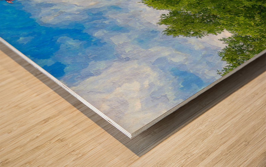 Castle Rock Michigan Painterly Wood print