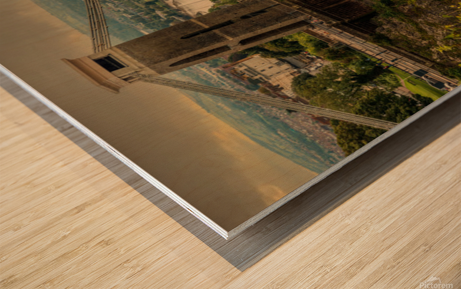 Bridge of Light: A Stunning View of the Clifton Suspension Bridge Wood print