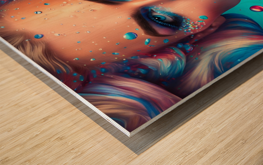 Girl pin up no.2 Wood print