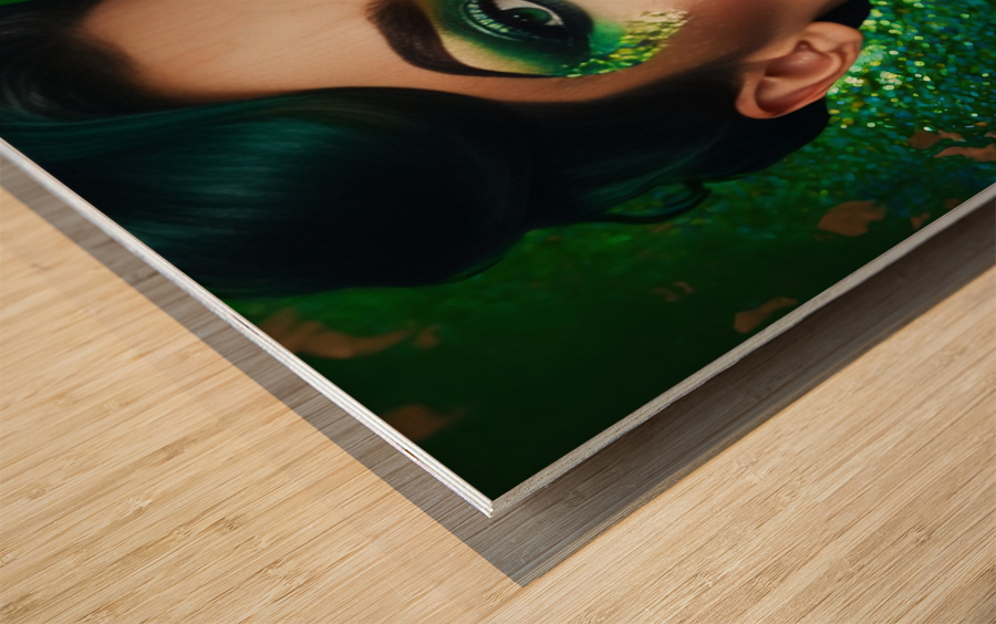 Girl pin up no.4 Wood print