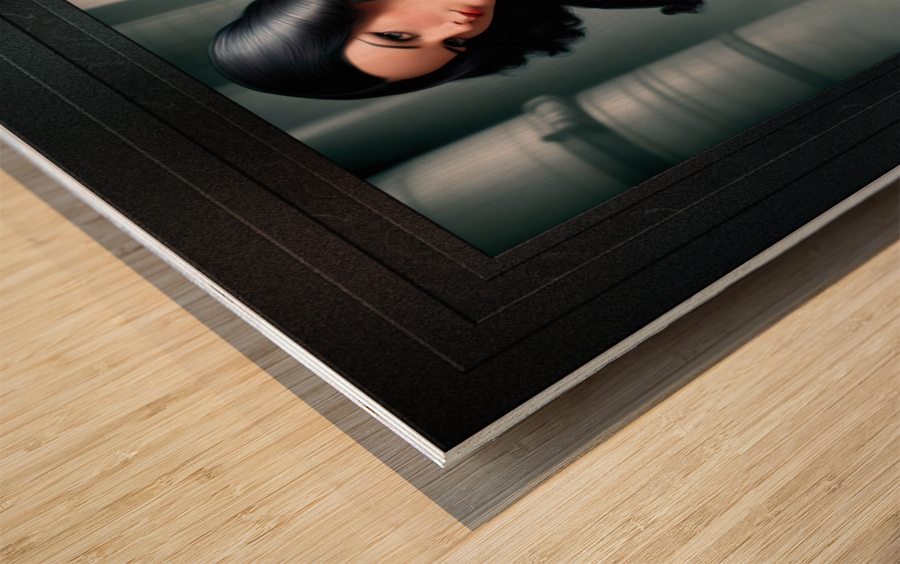 Portrait Of A Model In Industrial Renaissance Fashion Alluring And Beautiful AI Concept Art by Xzendor7 Wood print